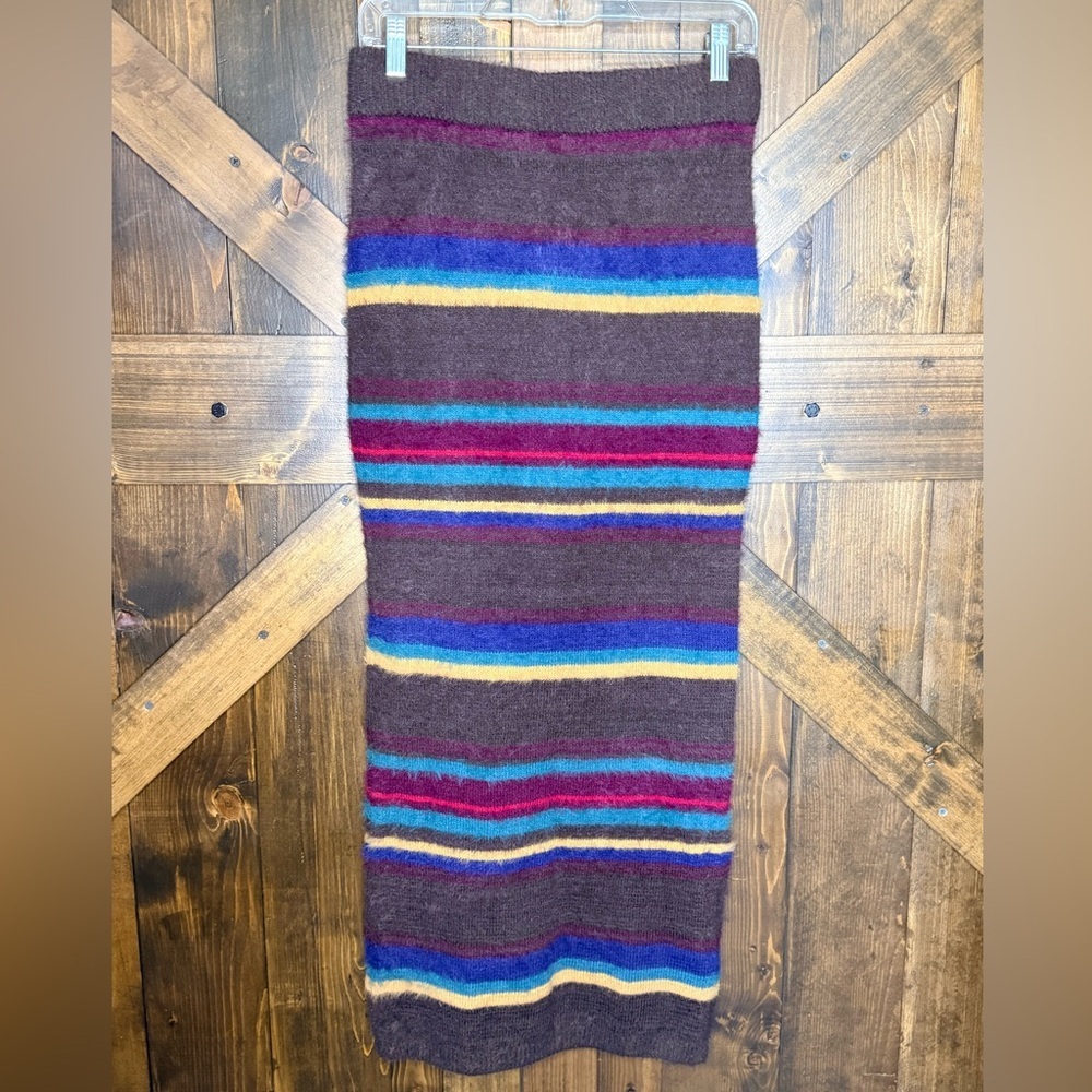 NWT Tasha Polizzi Western Striped Native Blanket Southwestern Midi Knit Skirt M